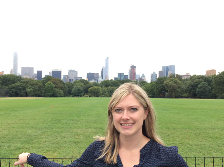 NYC tips. Central Park with Manhattan sky scrappers in background.