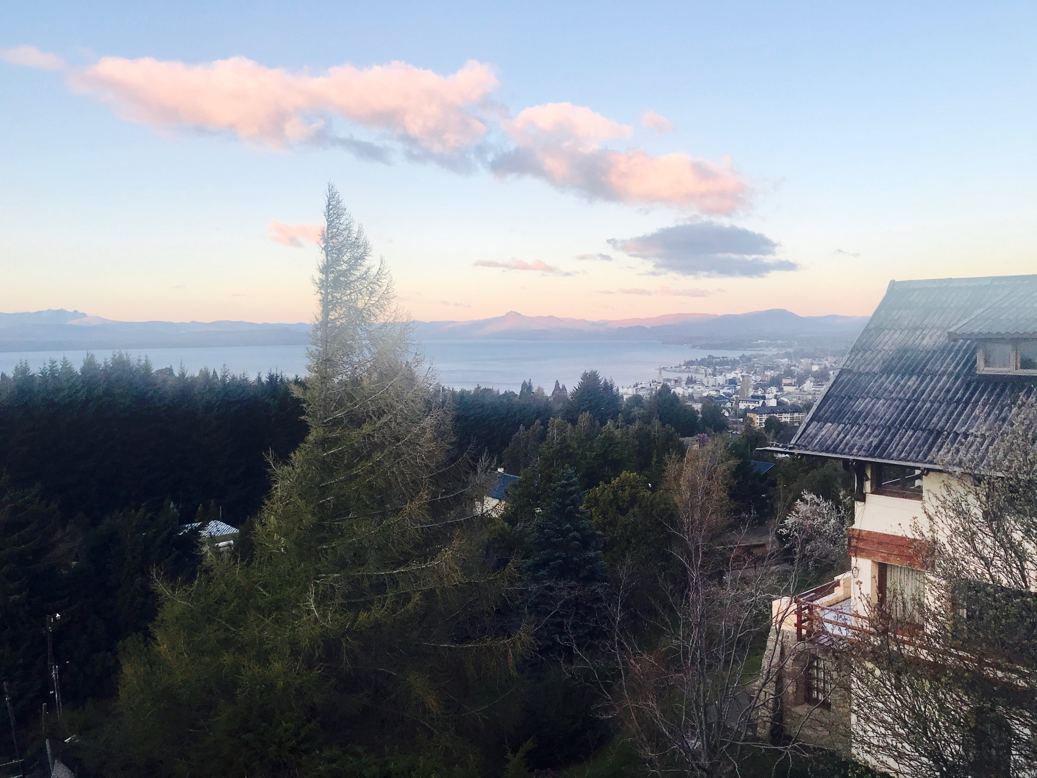 Plan a trip to Bariloche by renting an Airbnb with a beautiful view! This is the view from our Airbnb in centro Bariloche.