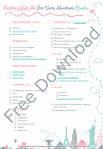 thumbnail of the minimalist travel packing list free download
