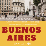 buenos aires travel tips pin for pinterest with city crosswalk photo
