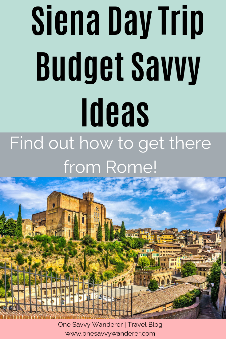 rome to siena day trip pin for pinterest