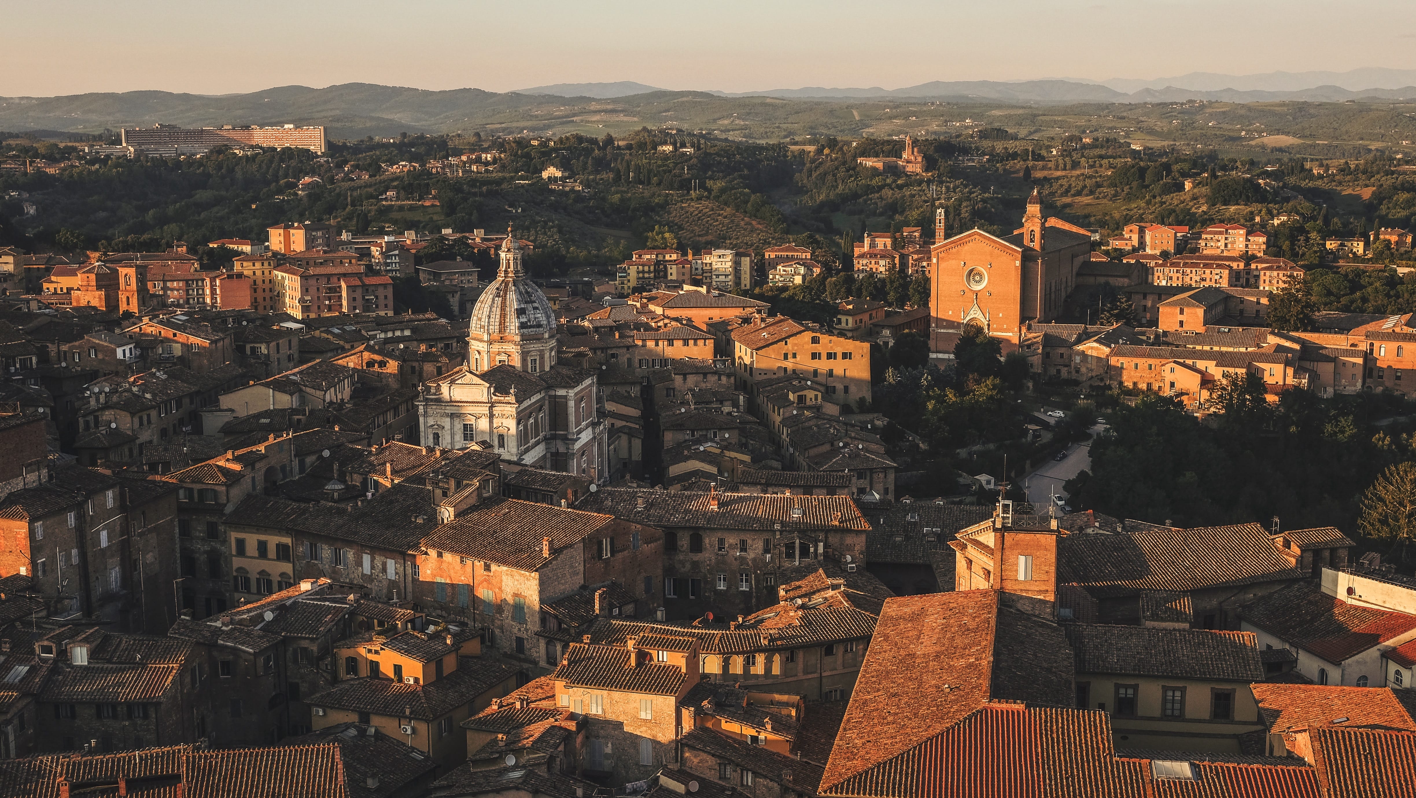 aerial view of Siena Italy