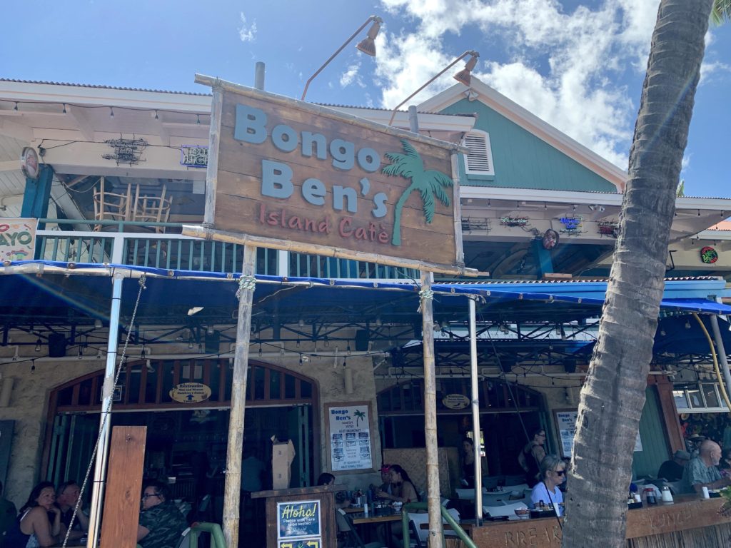 Exterior of Bongo Ben's Island Cafe in Kona on the Big Island, Hawaii