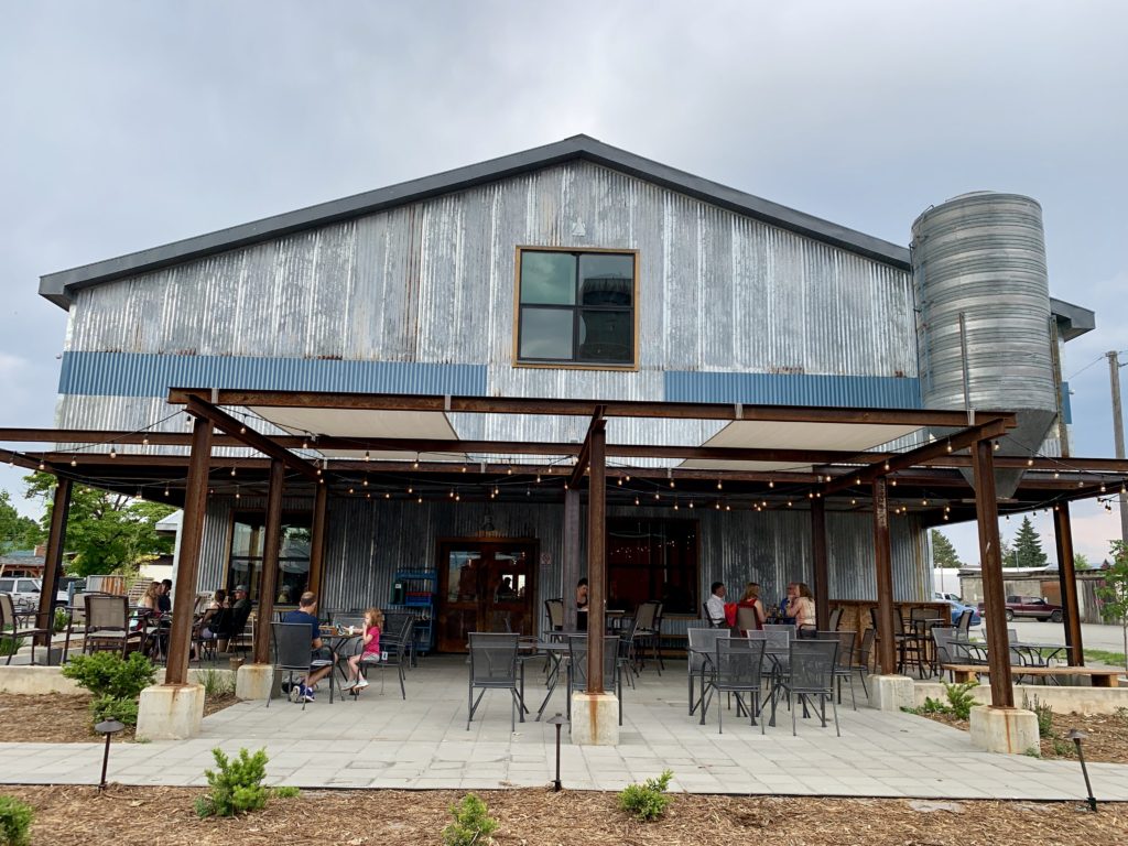 Exterior patio of Matchwood Brewery in Sandpoint Idaho