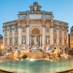 5+ things to do in Rome at Night with Trevi Fountain photo pin for pinterest
