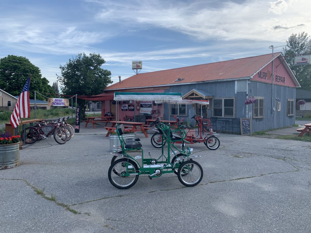 electric and surrey bike rentals at murphey's in sandpoint