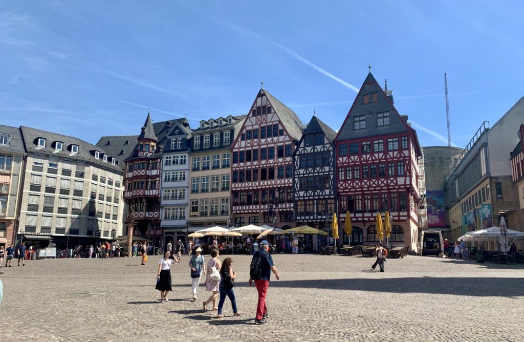 Seeing the medievel buildings in Römerberg Square is a great activity when spending 24 hours in Frankfurt