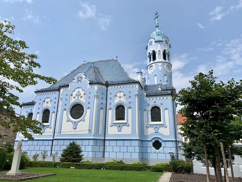 If considering is Bratislava worth visiting? Be sure to visit the iconic blue church!