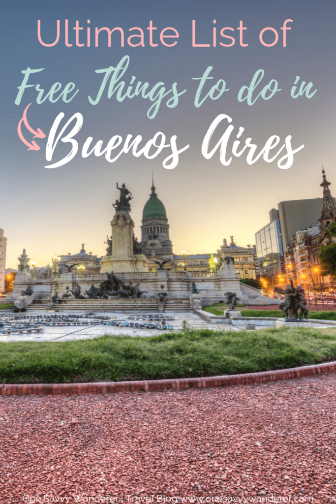 Ultimate list of free things to do in Buenos Aires pin for pinterest